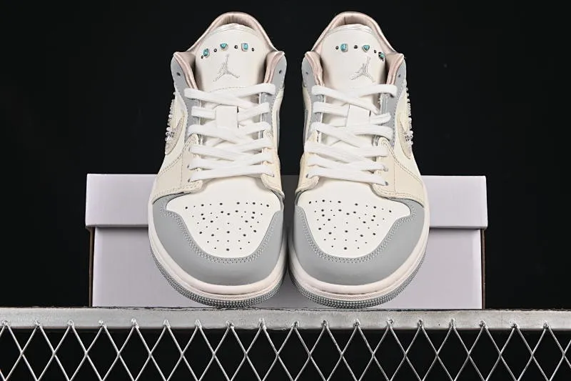 All categories Air Jordan Jordan series basketball shoes Air Jordan 1 Low G version pure original Air Jordan 1 Low AJ1 Joe 1 flash diamond white crack low-top cultural casual sneakers IH7323-100